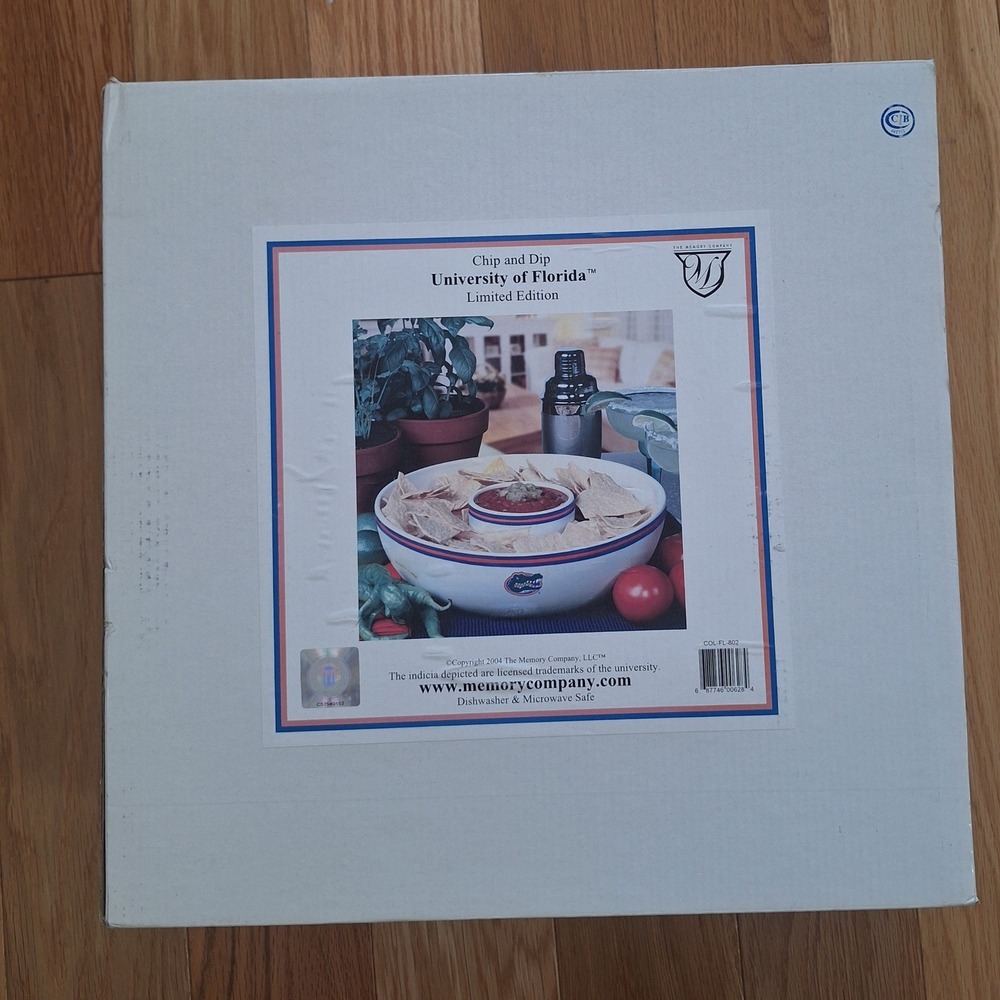 The Memory Company Florida Gators 2004 Chip and Dip Bowl Set White Ceramic - Picture 9 of 9